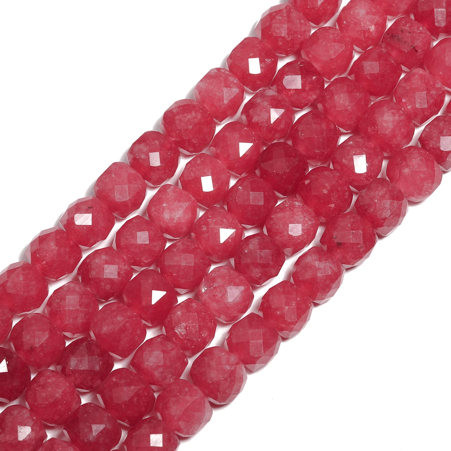 7mm AAA Faceted Cube Beads Natural Stone Red Agate Square Spacer Beads For Jewelry Making DIY Bracelets Accessories