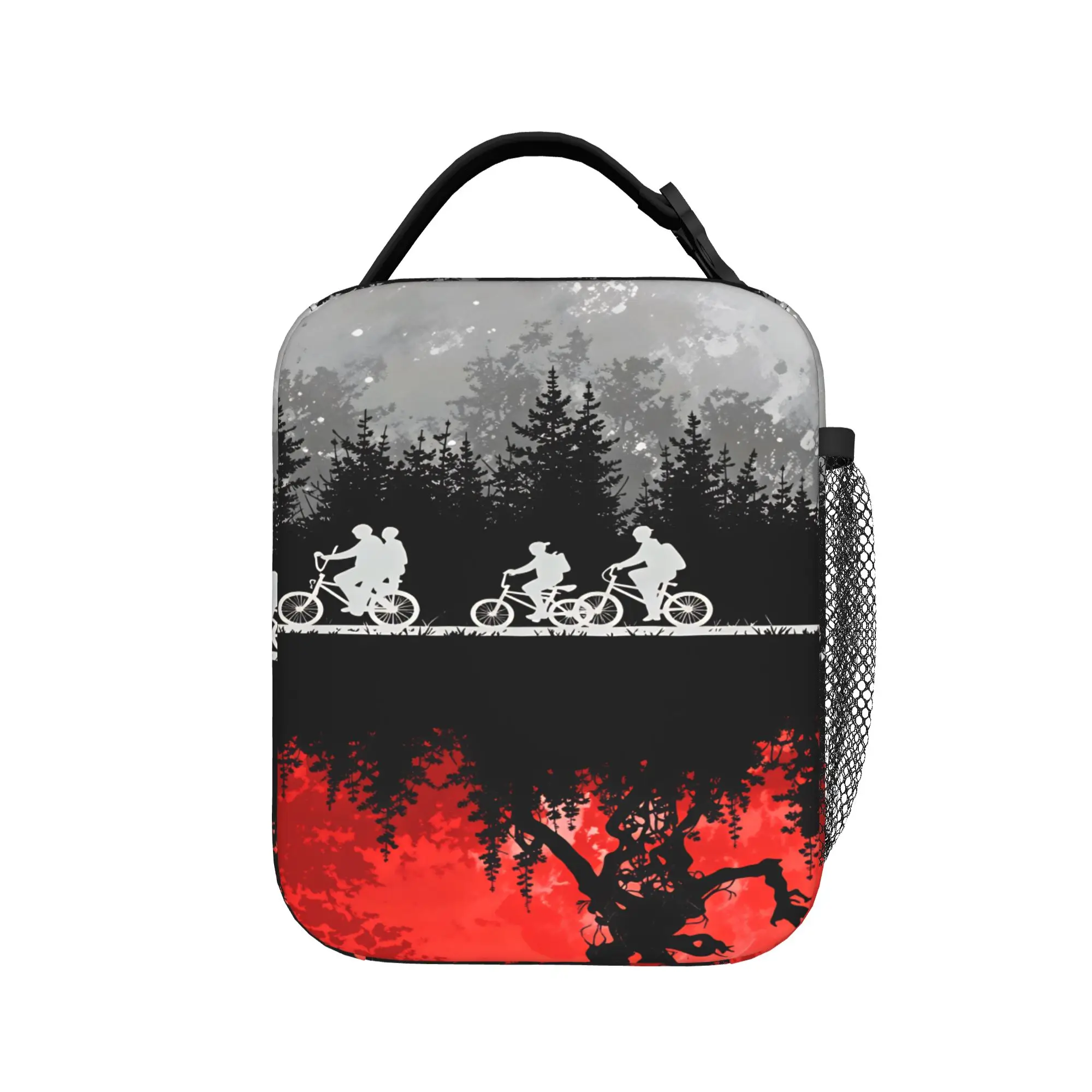 Demogorgon Starry Night  Lunch Bag  Office Lunch Box For Girls Cute Print Thermal Lunch Bags Waterproof Portable Cooler Bag