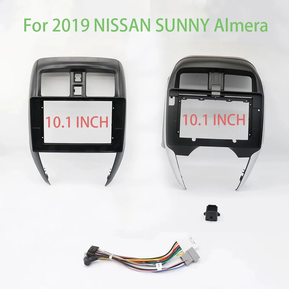 Car Frame Fascia Adapter For 2019 NISSAN SUNNY 10 Inch Almera Latio Sunny Juke Versa Fitting Panel Kit