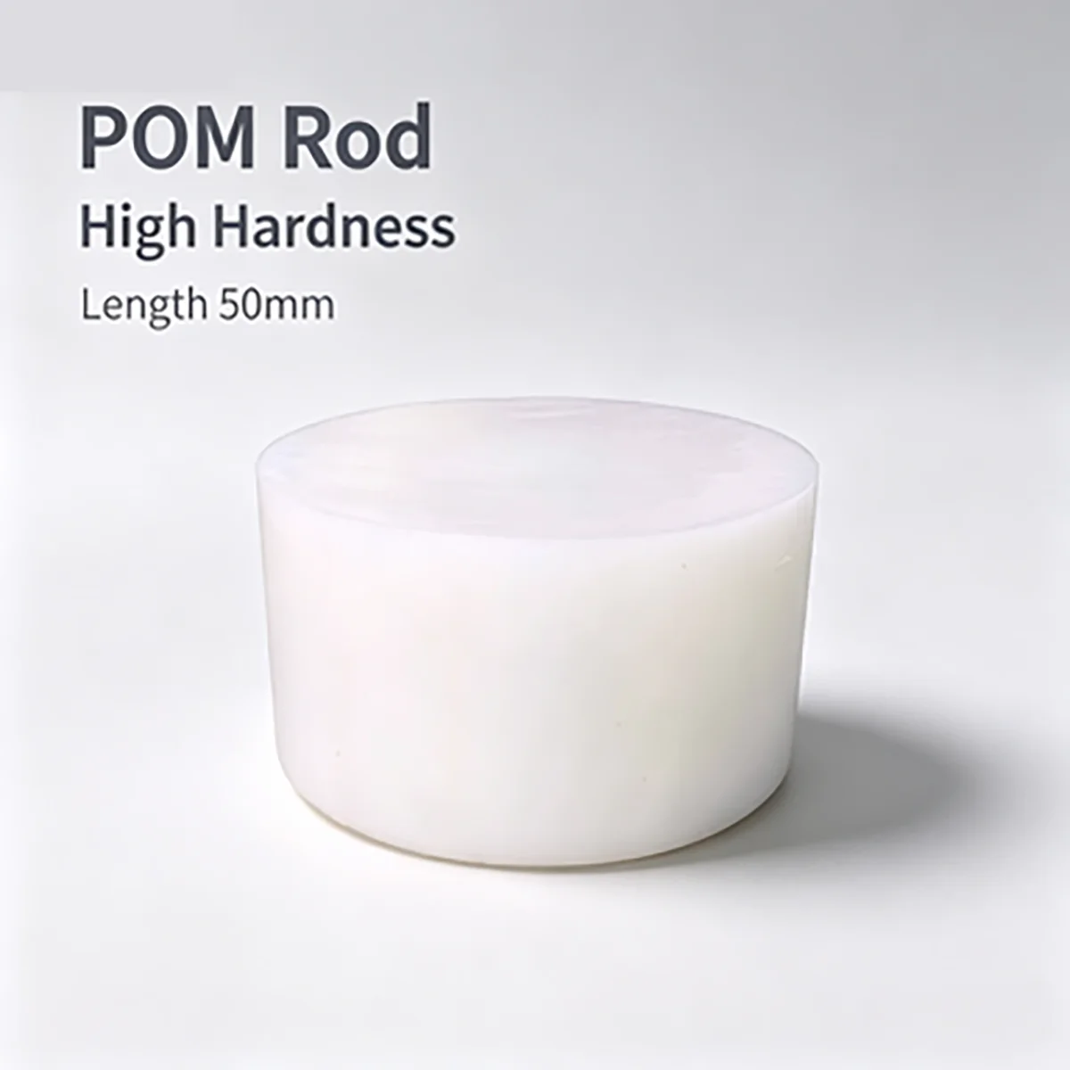 Solid POM Round Block 50mm Height Wear‑Resistant Plastic Disc, Custom Diameter for CNC Machining Fixture DIY Processing