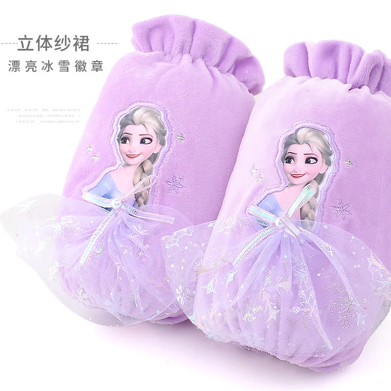 엘사 팔 커버 2개 세트 소녀용 가을/겨울 짧은 플리스 방오 슬리브 학생용 필기 보호 슬리브 크리스마스