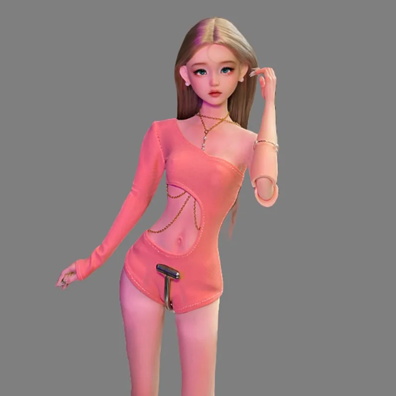 【Only Clothes】1/3 1/4 Dolls Clothes Irregular Waist Off-Shoulder Jumpsuit Bikini Sexy Swimsuit for as60 FAN/FF Body DIY