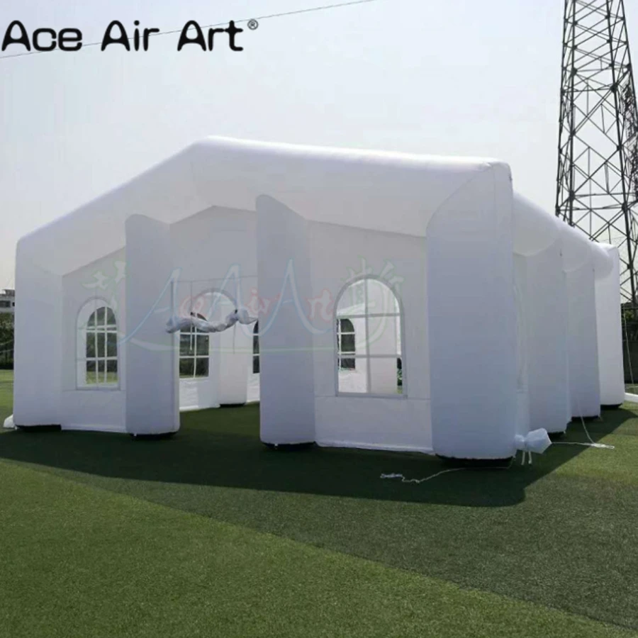 Portable Giant Pure White Outdoor Inflatable Wedding Tent, Marquee Wedding Party Tent for 100/200/300 people