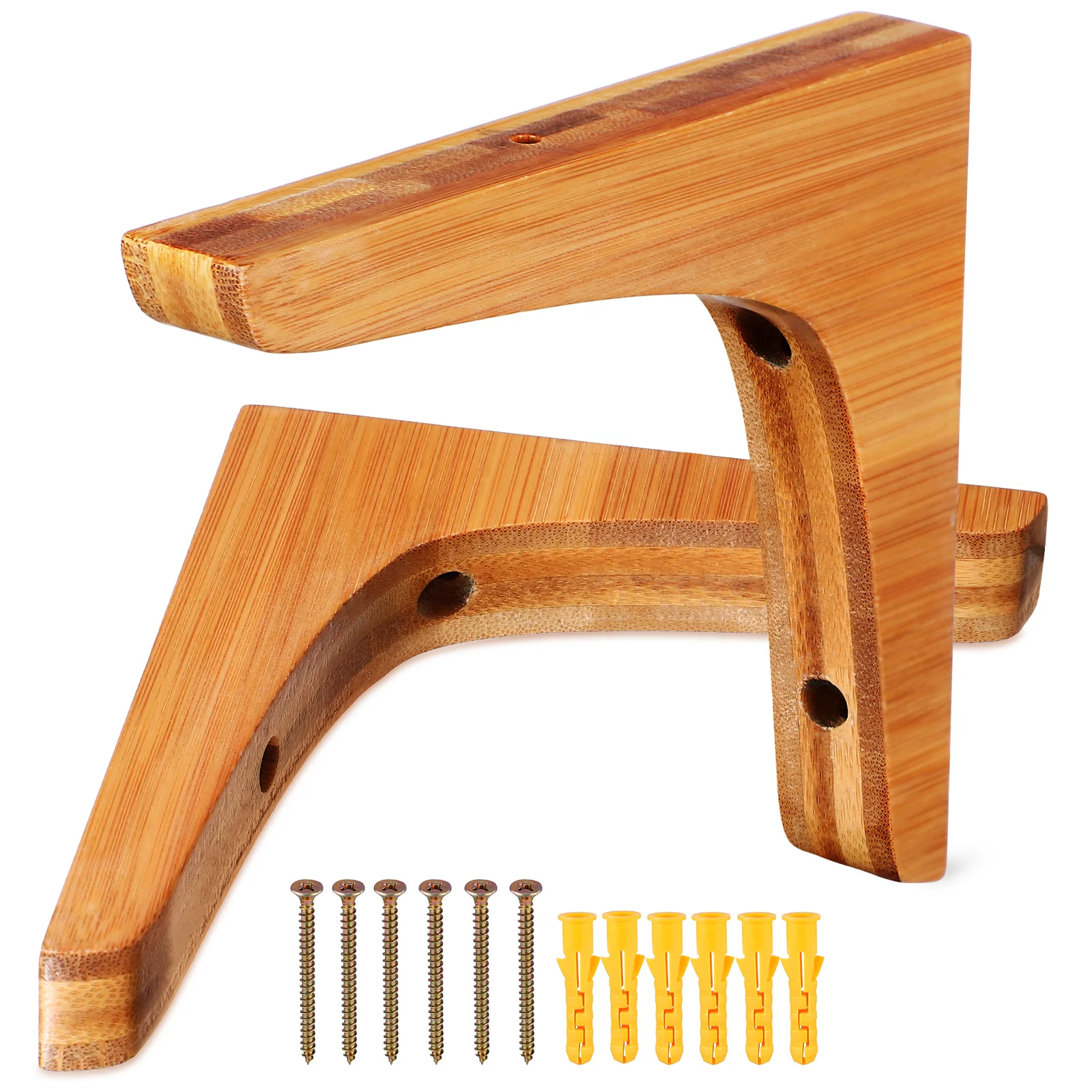

2 Pcs Wood Shelf Brackets Triangle 15cm Width Brackets For Shelves Floating Wall Mount Heavy Duty Storage Home Decor