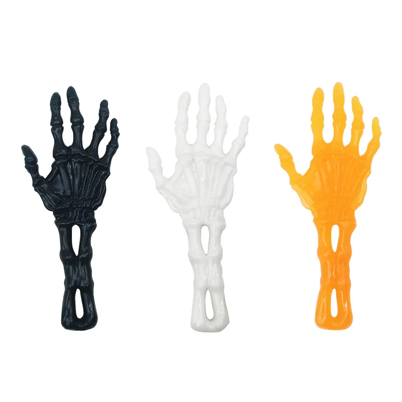 10Pcs Creative Halloween Ghost Hand Launch Toys Fun catapulta Ghost Hand Toys Sticky Stretchable Hand bambini giocattoli antistress