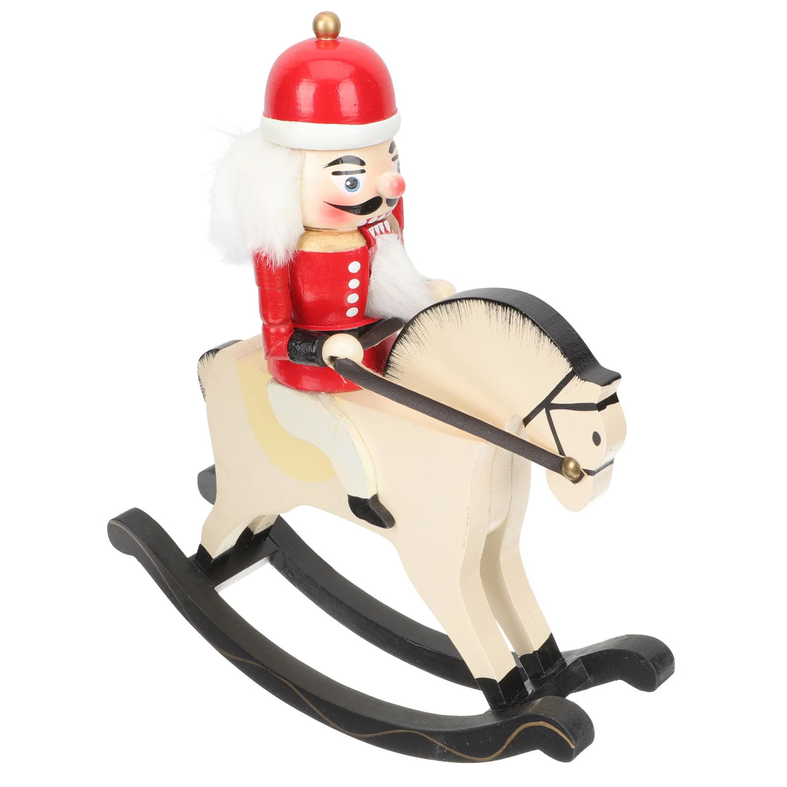 

Wooden Horse Nutcracker Soldier Christmas Decorations Traditional Nutcracker Home Ornament Wooden Craft Xmas Tabletop