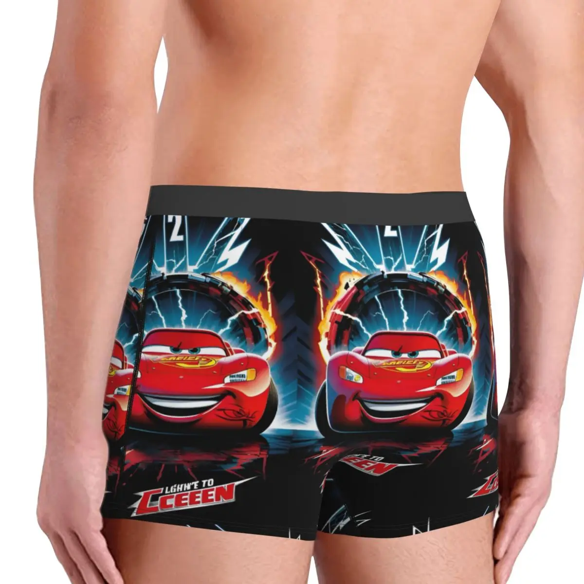 Man Lightning Car McQueen Boxers Gag Underwear Boxer Underpants