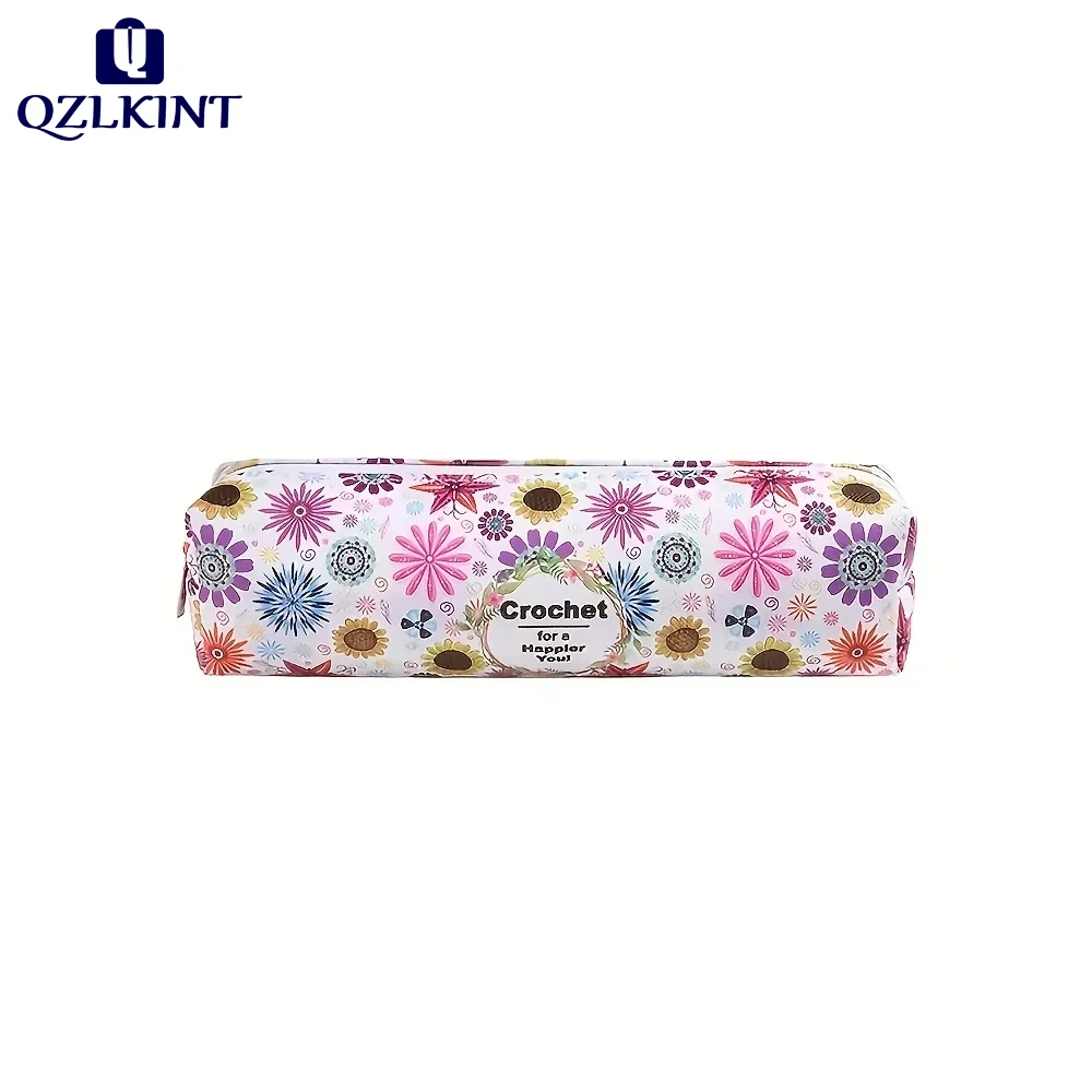 

New Blue Color Empty Crochet Bag White Oval Knitting Storage Bag Crochet Hook Bags for Sewing Accessories Gift 2022