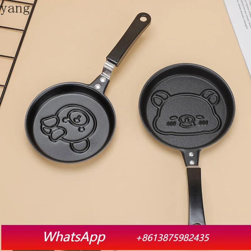 LMM Commercial Multifunctional Pan Household Cartoon Bear Pattern Breakfast Frying Pan