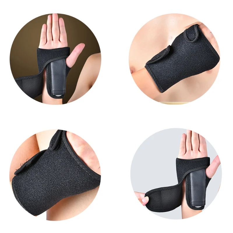 Splint Sprains Arthritis Band Belt Wrist Support Brace Wristband Carpal Tunnel Support Thumb Wrist Pain Hand Bandage Black Glove