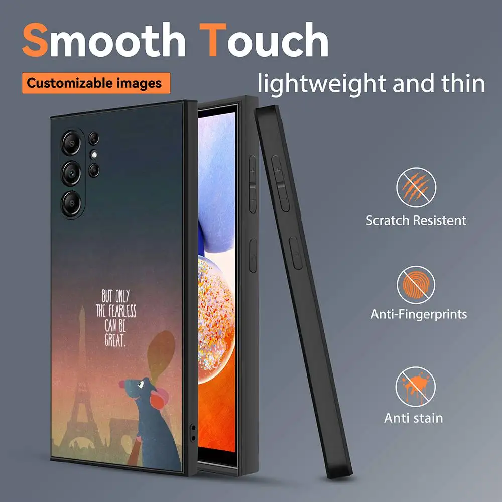 Casing Ponsel Film R-Remy R-Ratatouille untuk Samsung Galaxy S25 S24 S22 S23 Ultra S21 S20 Plus 5G Funda Silikon Pelindung