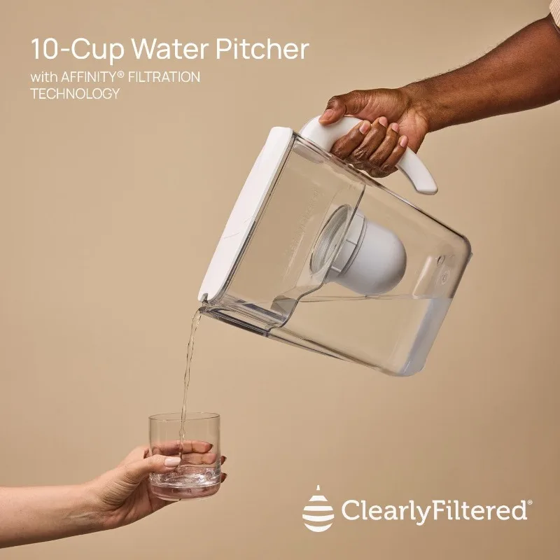 Clearly Filtered No.1 Filtered Water Pitcher/Updated Model/Targets 365+ Contaminants e.g. Fluoride Chlorine PFAS Microplastics