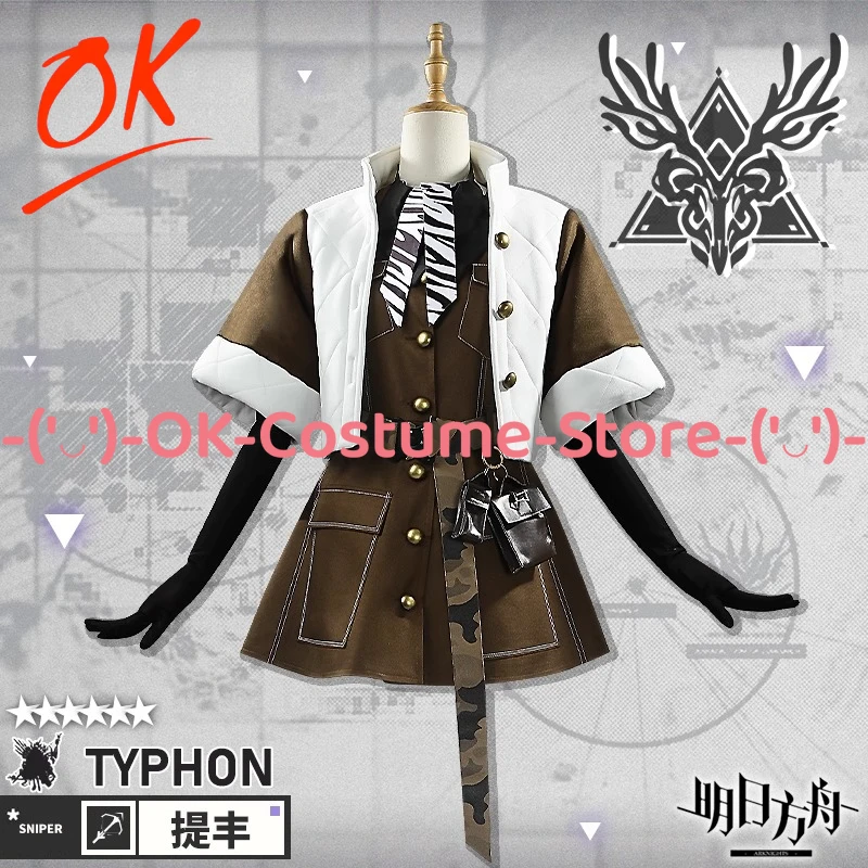 [Tamaño personalizado] Arknights Typhon Northland Guide disfraz de Cosplay personaje del juego traje de nieve uniforme de fiesta de Carnaval de Halloween