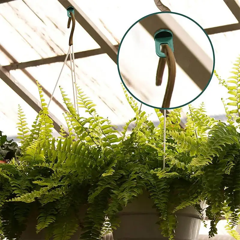 Greenhouse Fixing Clips Stainless Steel Hooks For Plants Heavy Duty Plants Fix Clip & Hooks For Hang Plants Flower Pots