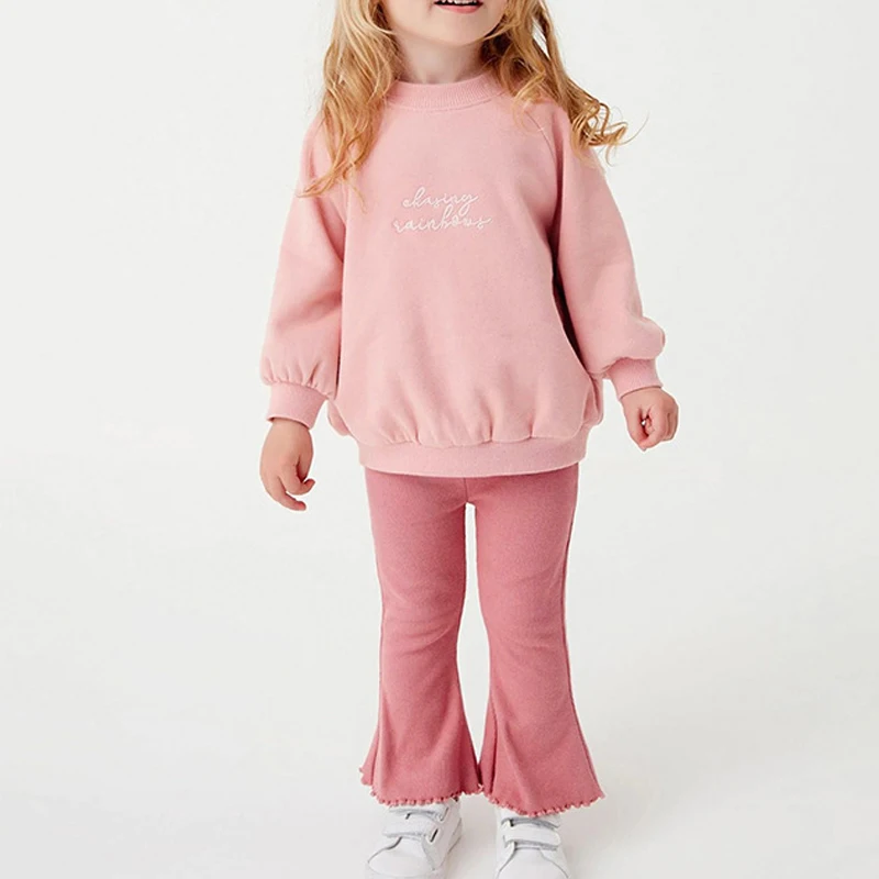 

Girls Suits Spring Autumn Children Long Sleeve T-shirt + Pants Sports Hoodie 2pc Streetwear Casual Baby Girl Clothes Outfits