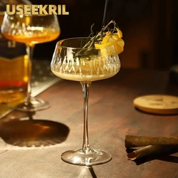 Creative Cocktail Glasses Cup Champagne Glass Matini Tower Cups Butterfly Cup Engraved Goblet Glass Bar Accessories