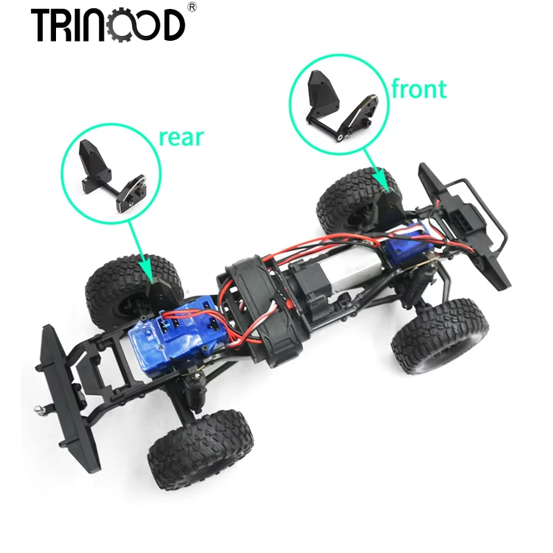 

TRINOOD Metal Front & Rear Shock Absorber Towers Bracket Mount With Counterweight for 1/18 RC Crawler Car TRX4-M Upgrade Parts