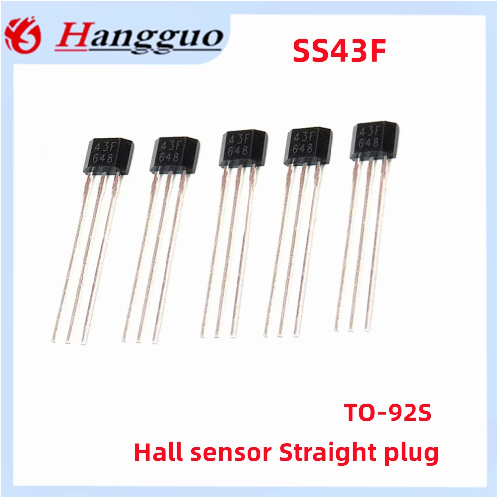 100pcs/Lot 43F SS443F SS43F DH43F YS43F  TO-92S For Hall sensor Straight plug TO92S