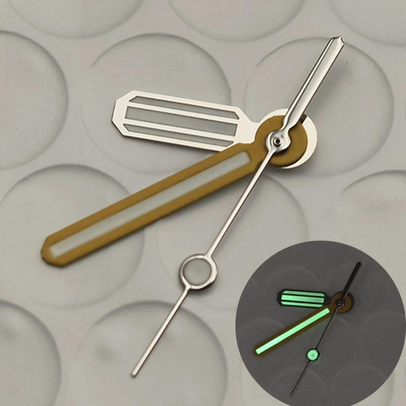 NH35 ساعة الأيدي تناسب 7S26 NH35 NH36 4R35 4R36 ساعة حركة ميكانيكية أوتوماتيكية C3 ساعة يد مضيئة خضراء أجزاء مجددة