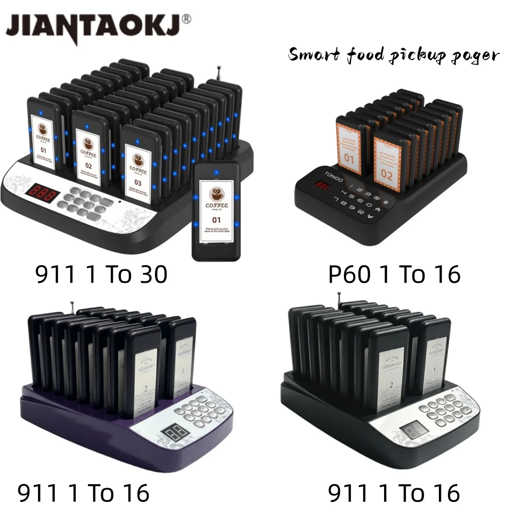 Restaurant Call Pager System 16 Coaster Buzzer Wireless Call Free Custom 20 Paegrs Waterproof Food Cafe 30 Pager Buzzer