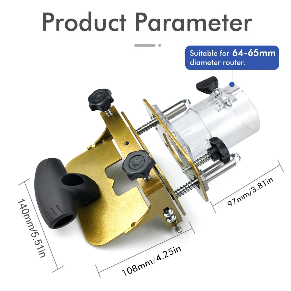 Mortising Jig for 65mm Trimming Machine 2 In 1 Slotting Bracket Invisible Fasteners Punch Locator Linear Track Woodworking Tool