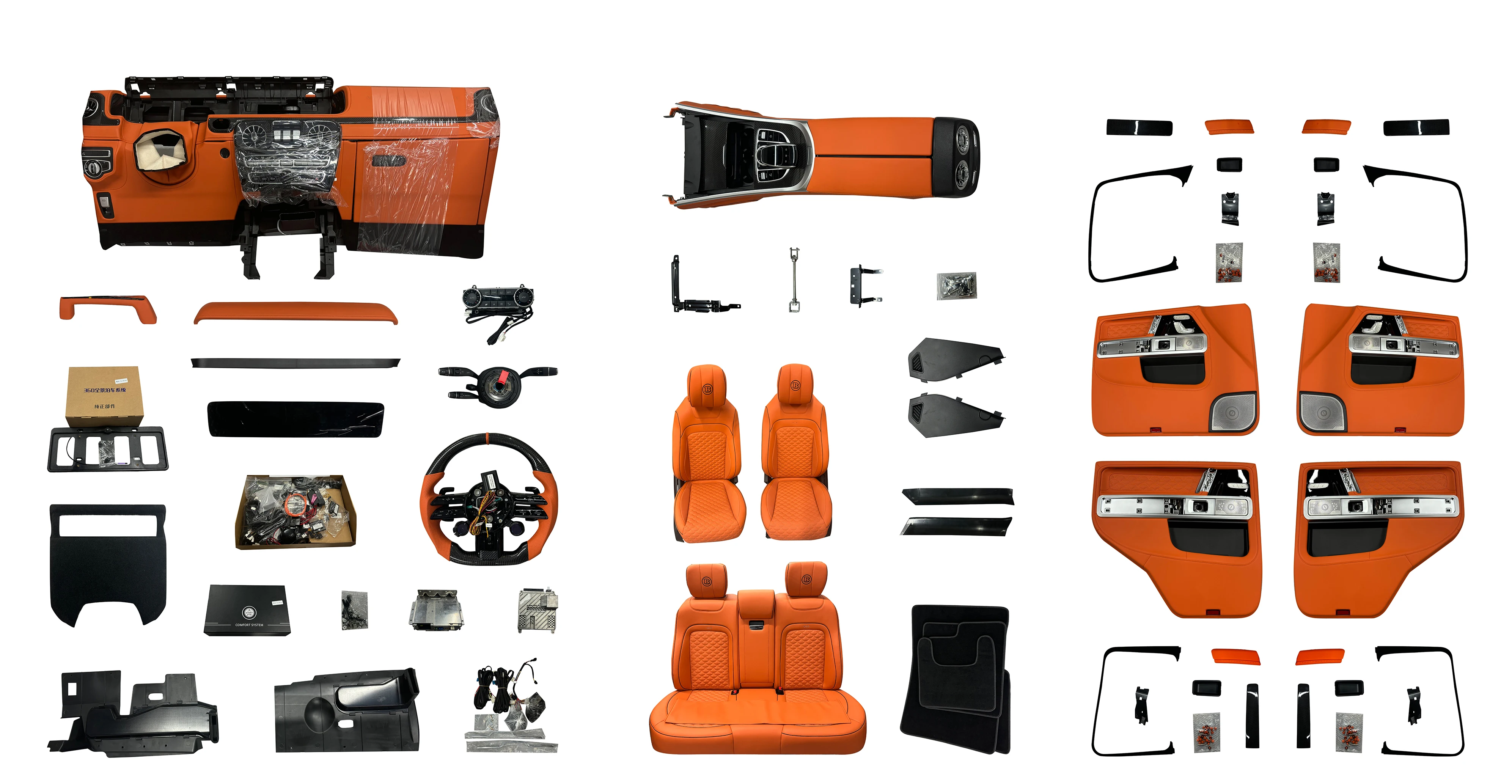 مجموعات ترقية داخلية لتزيين السيارة الساخنة لمجموعات تجميل المقعد الجلدي الداخلي من Sprinter #6