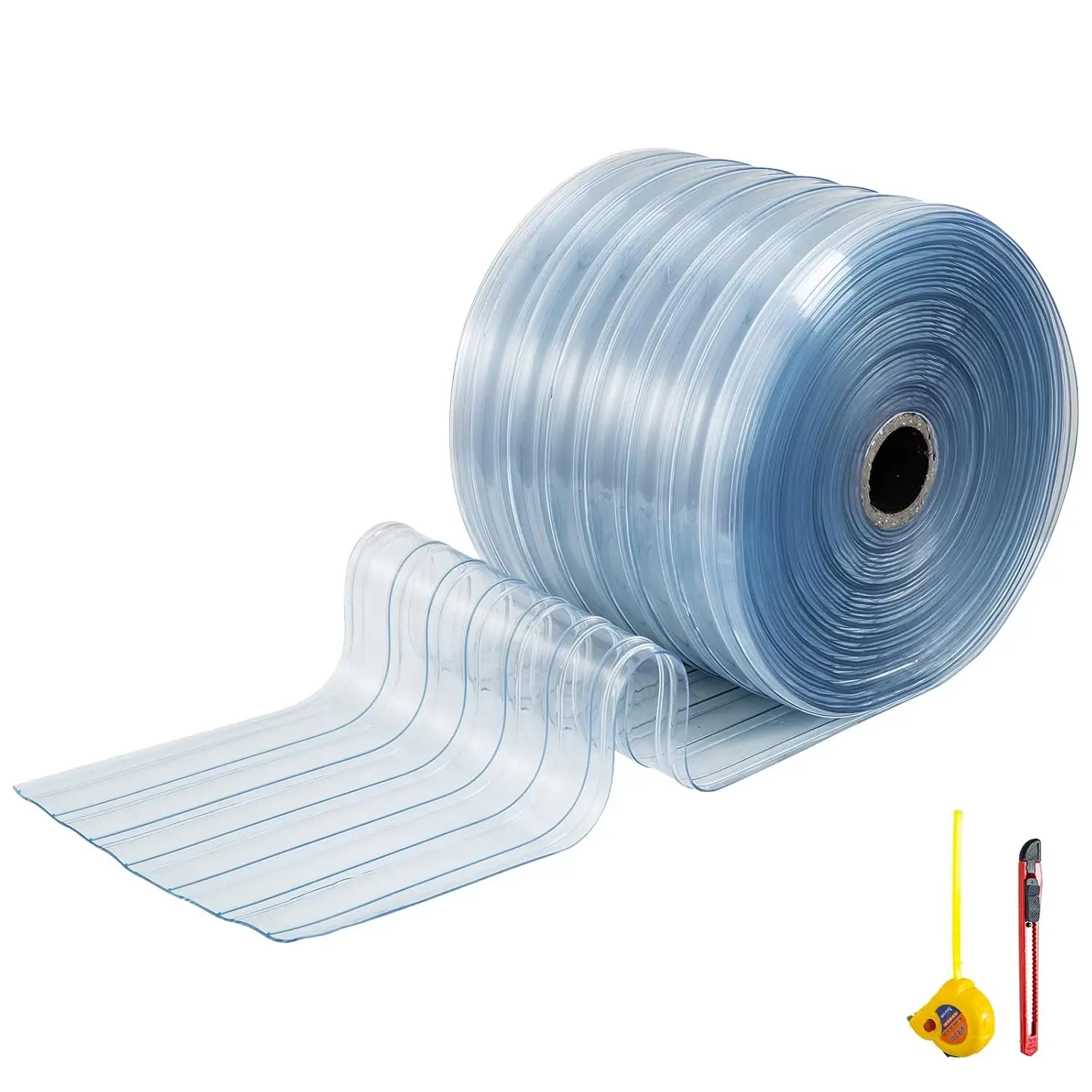 Strip Door Curtain 148 Feet Length X 7.8 Inches Width Vinyl Door Strip 1 Roll Plastic Strip Curtain 0.08 Inch Thickness for