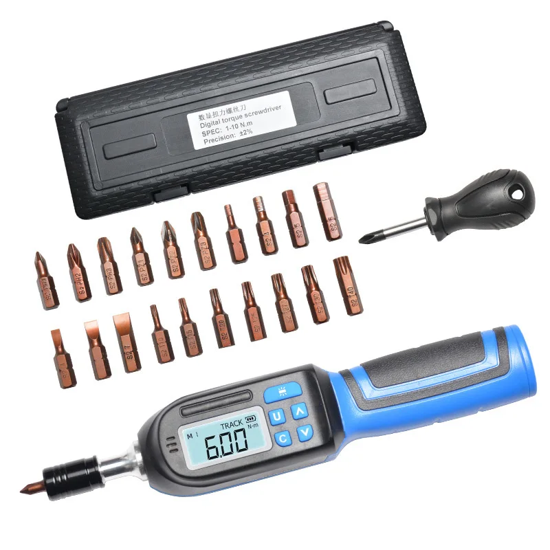 Adjustable Digital Torque Screwdriver Wrench 1/4 Inch Drive Screwdriver Torque Wrench Set for Precision Tighten And Loosening