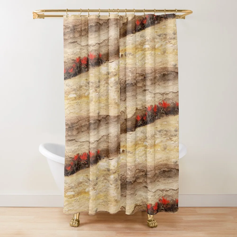 

Rough Indian Paintbrush Wildflowers Shower Curtain Elegant Bathroom Waterproof Shower Cover Cute Shower Curtain