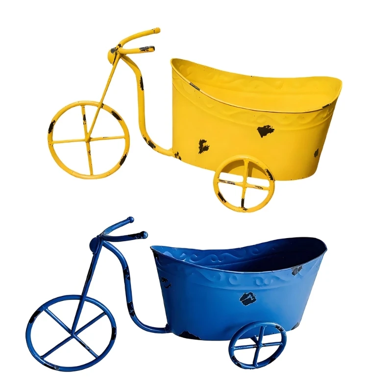 Robuster Metall-Gartenwagen, Pflanzgefäß-Halter für Blumen und Kräuter, 3 x – Detail 1