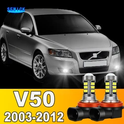 2pcs LED Front Fog Light Bulb Accessories For Volvo V50 2003-2012 2004 2005 2006 2007 2008 2009 2010 2011