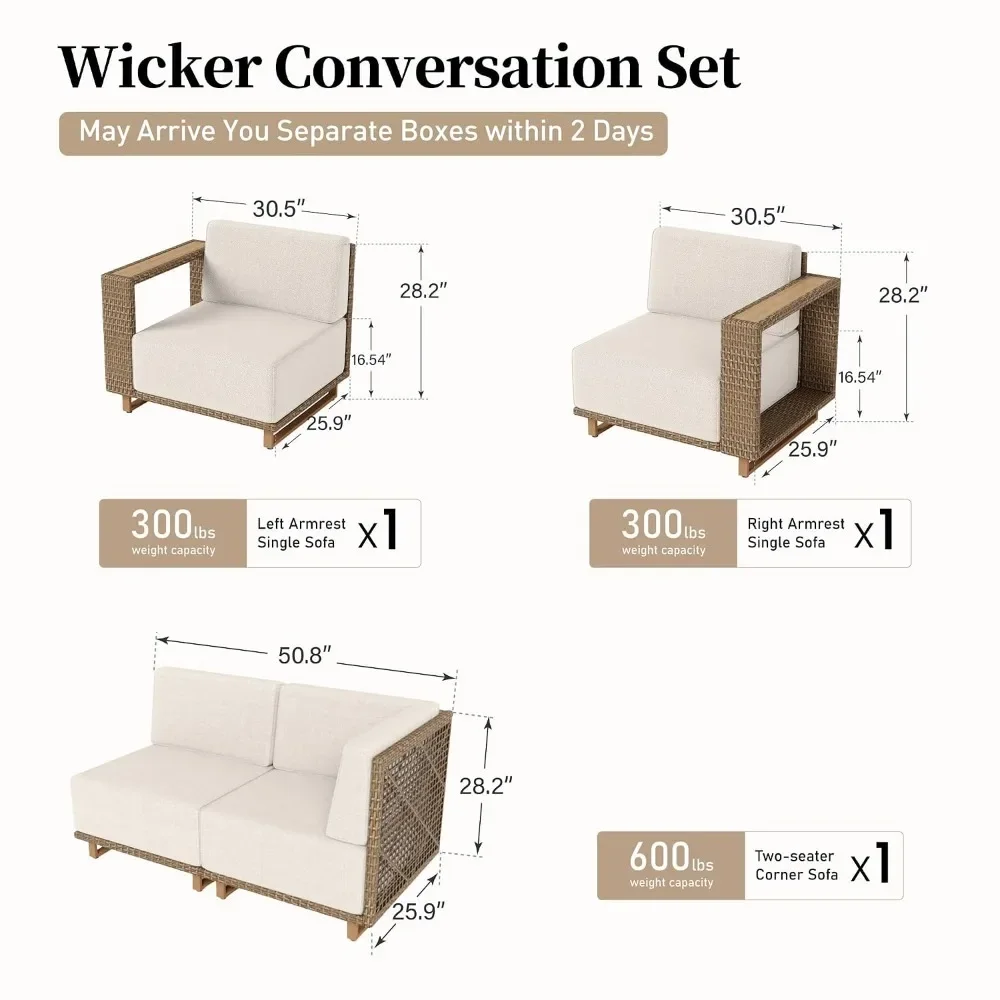 L-Shape Patio Sectional Sofa 10
