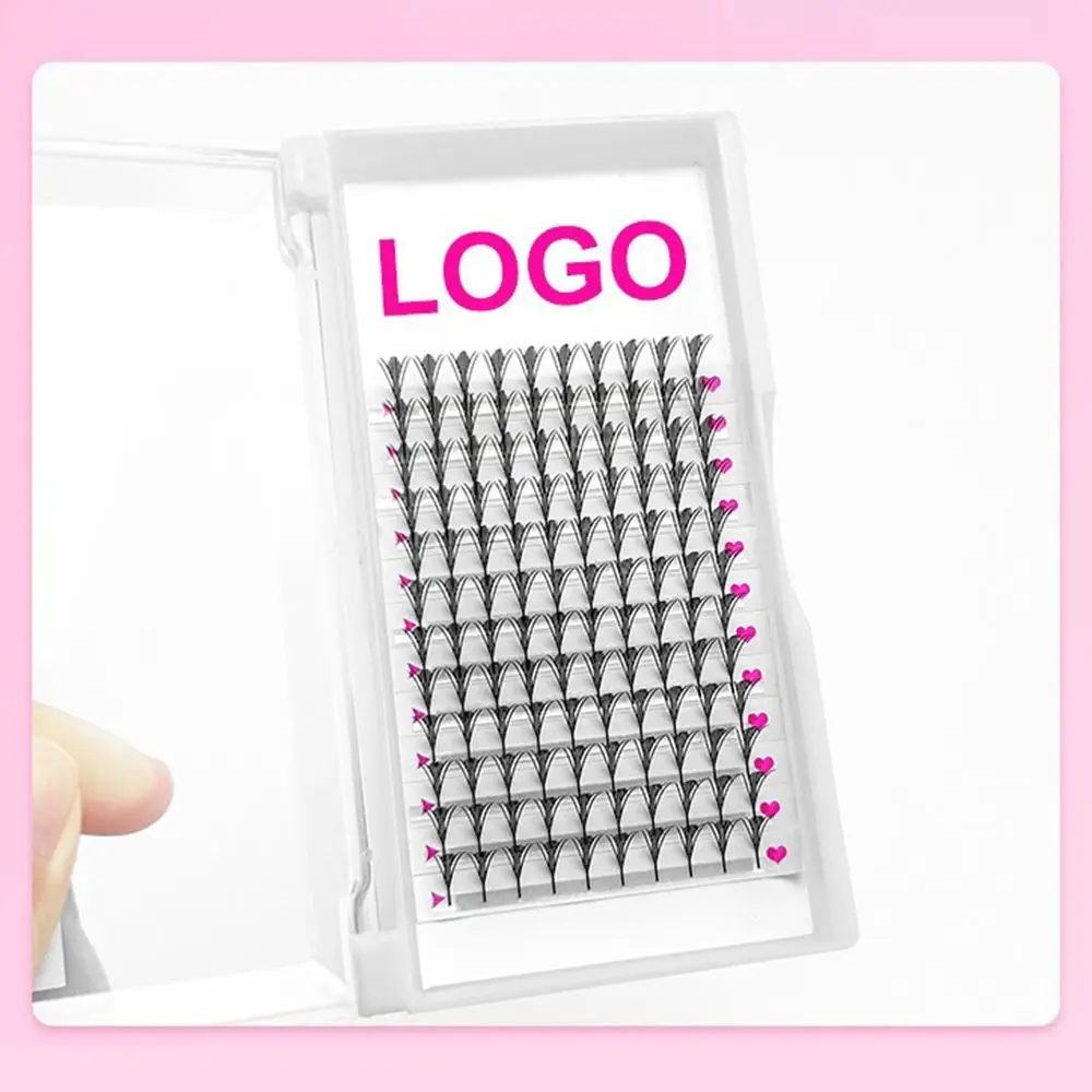 Nieuwe 12-rijows Cluster Wimpers Kit Enkele Cluster Comic Wings Mink Lashes Extensions C/D/CC Krul Individuele Wimpers Oogmake-up Gereedschap