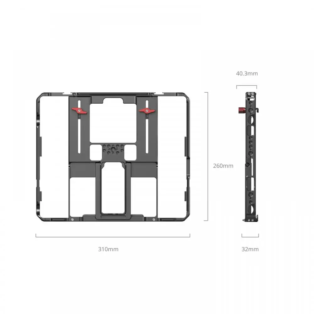 SmallRig Universal Tablet Cage for iPad for iPad Mini for iPad Pro with Sun Hood 1/4