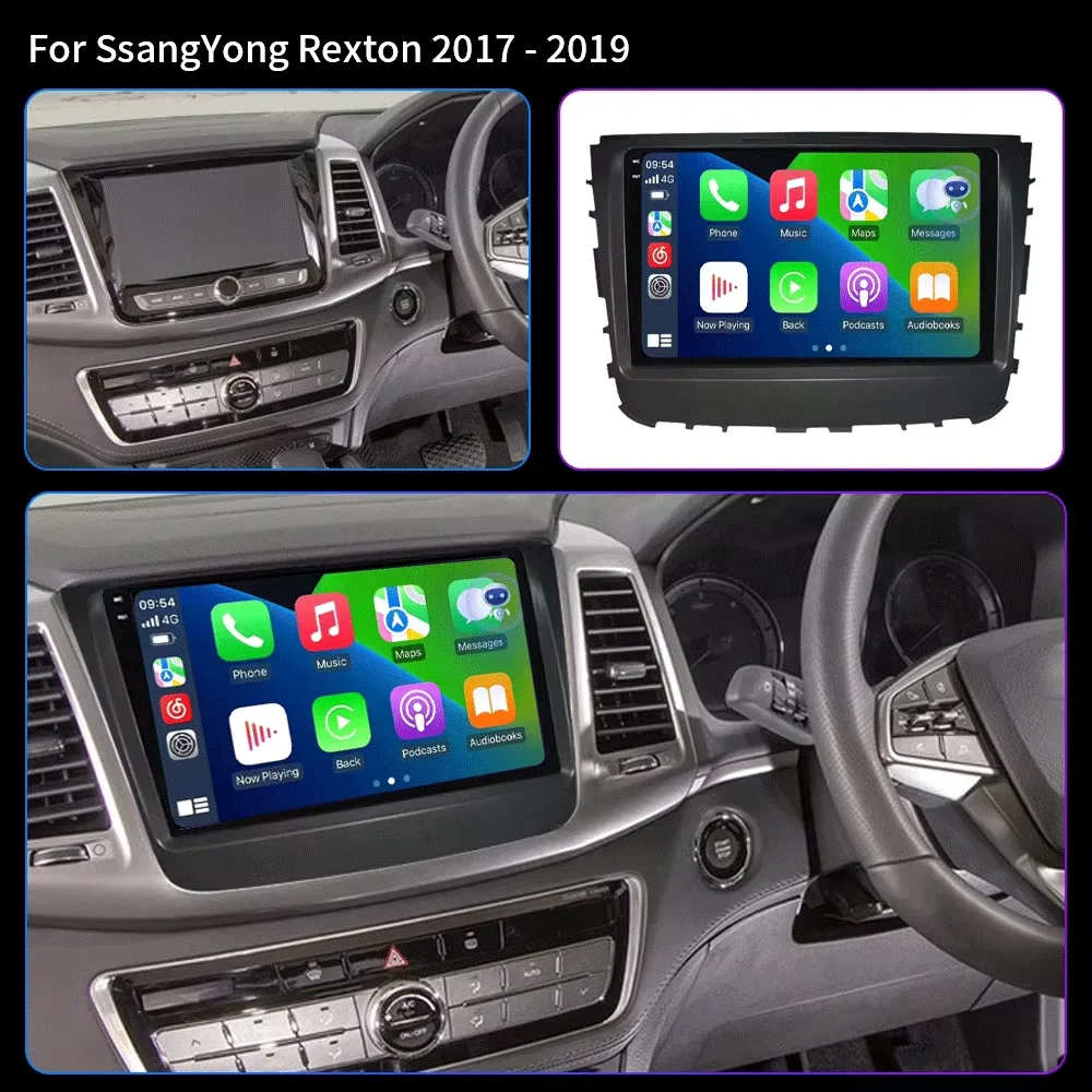 Carplay Auto Android 16 For Ssangyong Rexton Musso 2018 2019 Multimedia Navigation Car Radio Player Head Unit GPS WIFI+4G Stereo