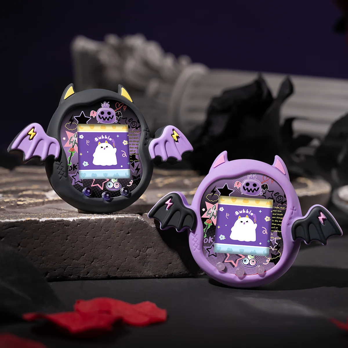 Electronic Pet Tamagotchi Uni Demon Silikon Schutzhülle mit Panel Papier Staubschutz Tamagotchi Uni Little Devil Silikon