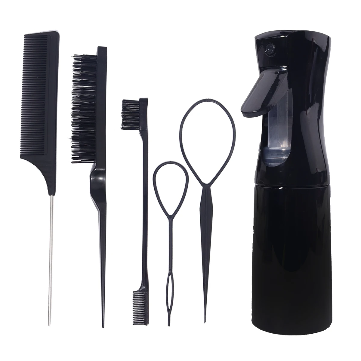 

Набор инструментов для укладки волос из 6 предметов, распылитель объемом 200 мл, расческа для волос с контролем края волос и лента для волос, специально для настоящих париков из волос