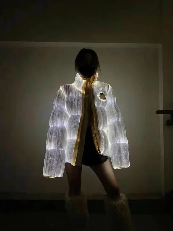 Nouveauté FW Workmanip Long Sve col montant vers le bas Jaet hommes femmes Couples éclairage étoile Design