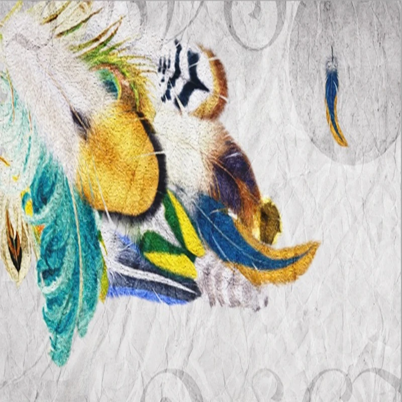Modern TV Sofa Background Abstract Feather Custom Mural Living Room Bedroom Wallpaper Designs Papel De Pared 3D Wall Paper