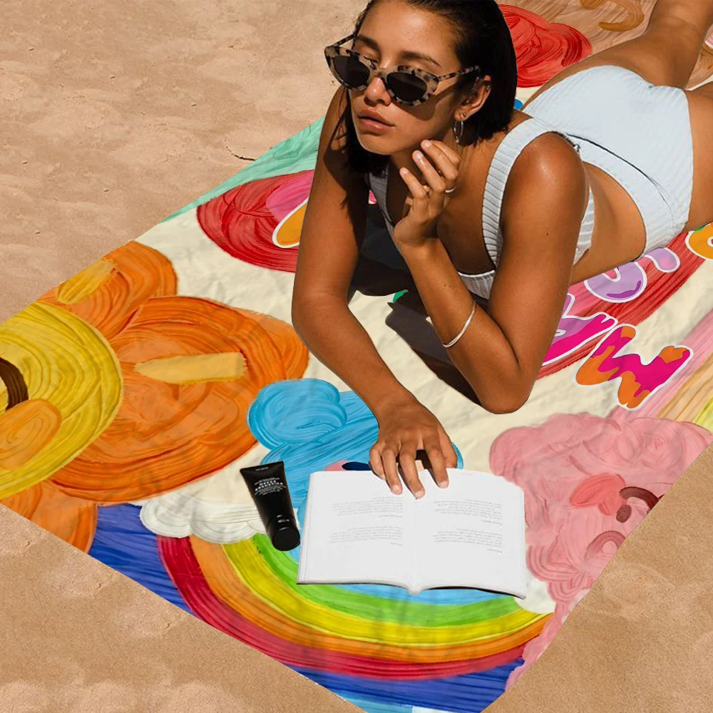 Karol g Manana Sera Bonit Anime Beach Swimming Towel Soft Absorbent Washcloth Children\'s Gifts for Kids Travel Camping Gym