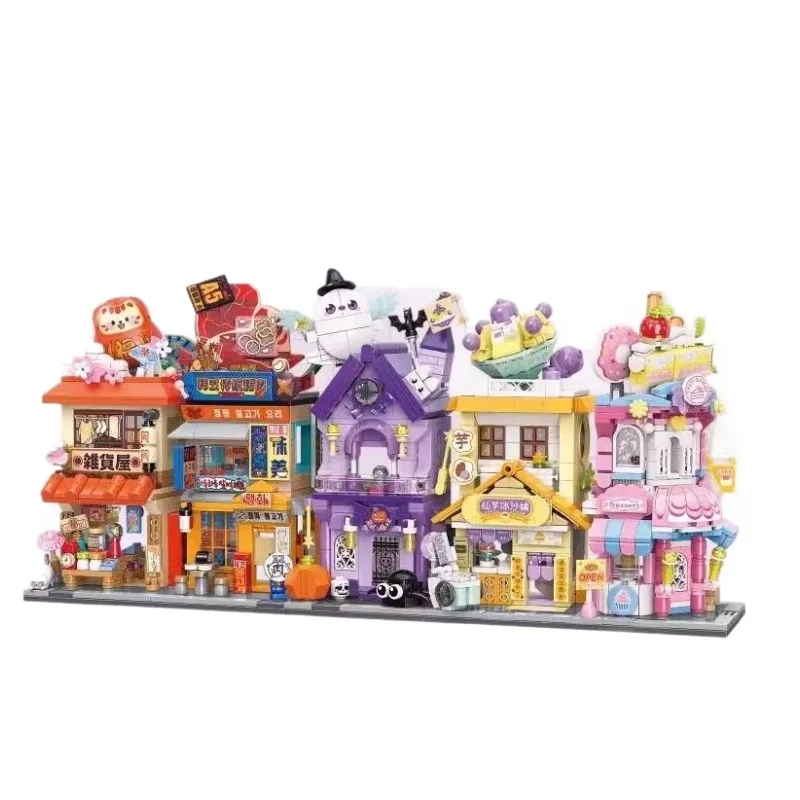 مكعبات بناء Keeppley الملونة لعرض الشارع الموسم 5 نموذج معماري للمدينة هدية لعبة ذاتية الصنع