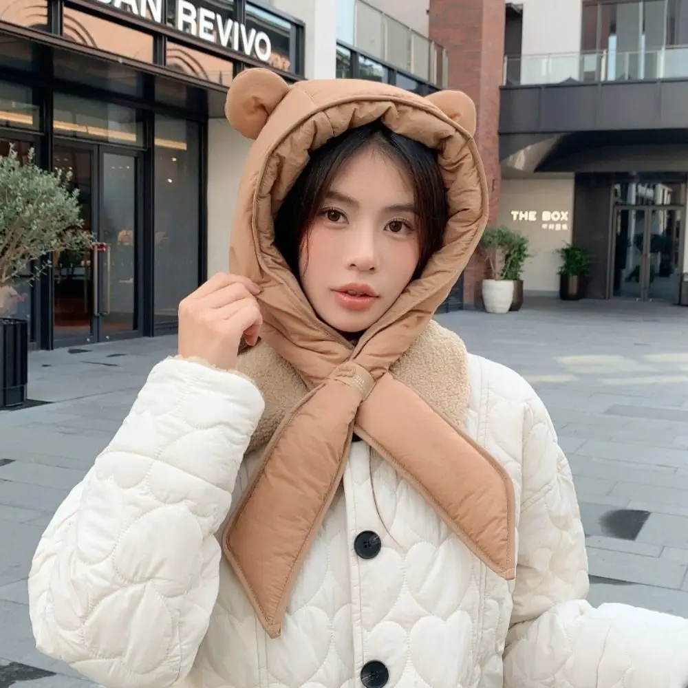 Leisure Thickened Down Cotton Pullover Hat Cold Resistant Warm Winter Pilot Hat Ear Protector Windproof Ski Lei Feng Hat Riding