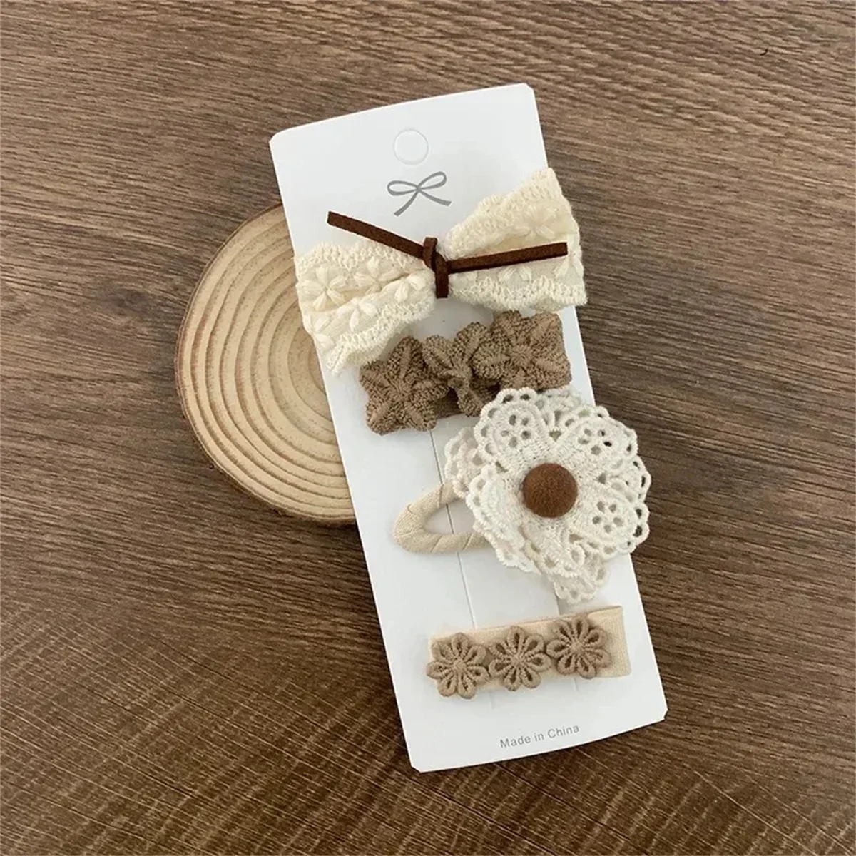 4Pcs/set New Flower Embroidery Baby Hairpin Kids Girls Sweet BB Hair Clips Newborn Girl Barrettes Lace Headwear Hair Accessories