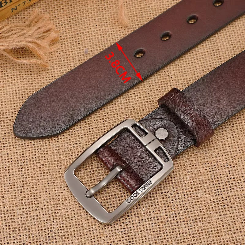 

Men Genuine Leather Belts Cowskin Classic Designers Belts for Men Vintage Westernboy Leisure Casual Jeans Strap HQ223