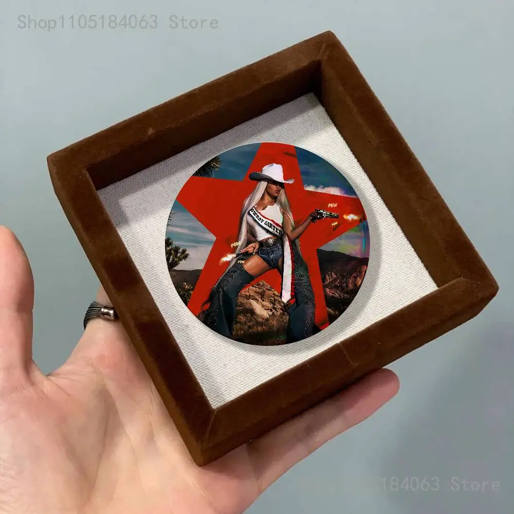 B-Beyonce COWBOY CARTER Badges Button Round Creative Pin Brooch Badge Bag Decor Fans Collect Friends Gifts