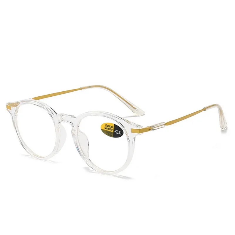 New Trend Vintage Round Frame Reading Glasses Anti Blue Light Optical Spectacle Eyeglasses Anti Fatigue Ultra Light Eyewear