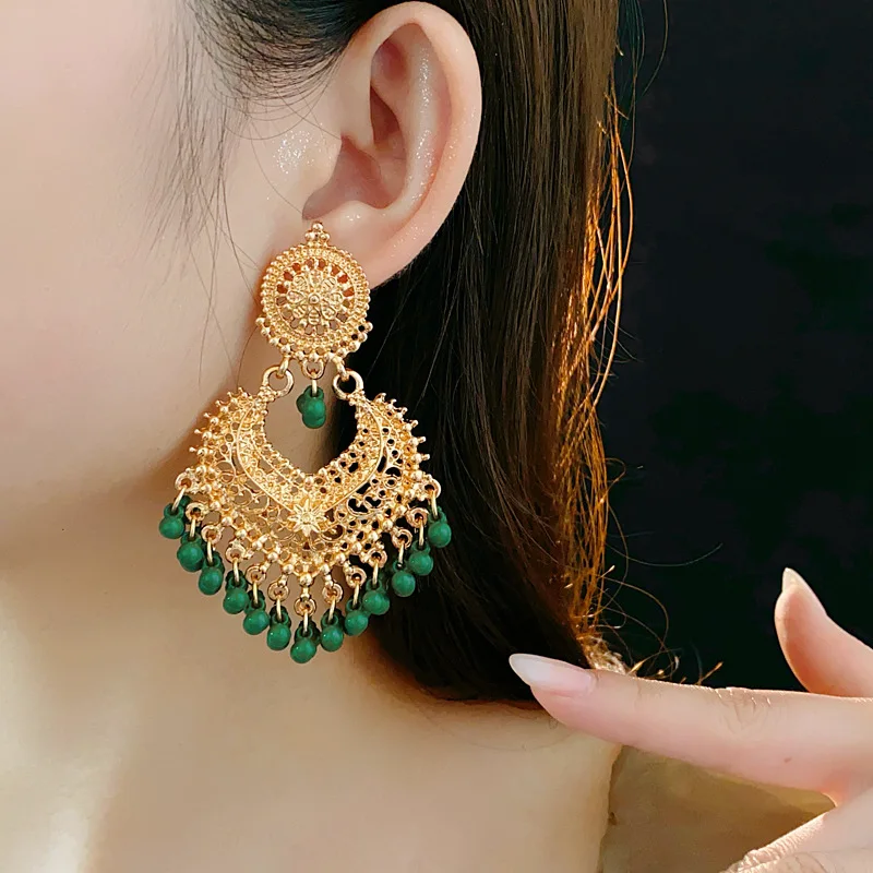 Love Flowers Tassel Earrings for Women 2024 New Vintage Temperament Drop Earring Personality Girl Fashion Jewelry Gift