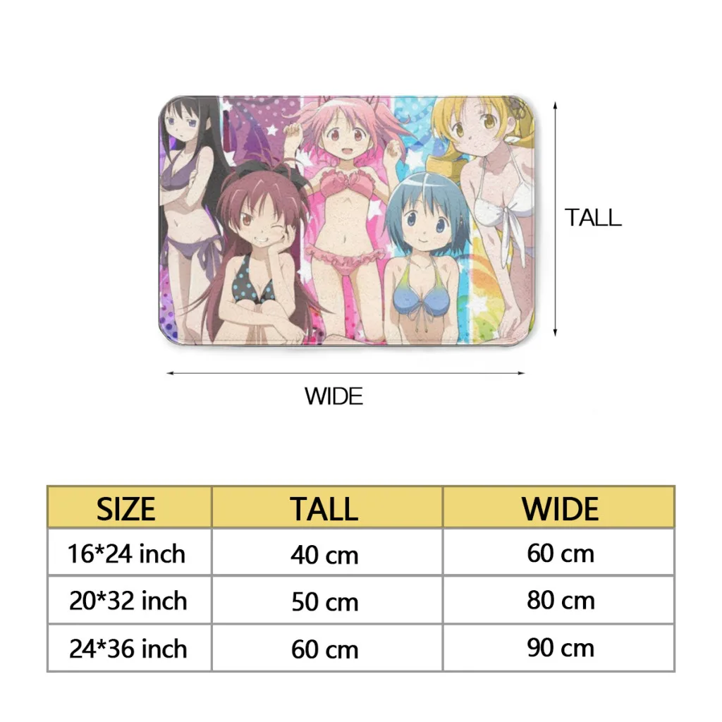 Puella Magi Madoka Magica Room Rug   Carpet Flannel  Interior Home Decorations Dressing