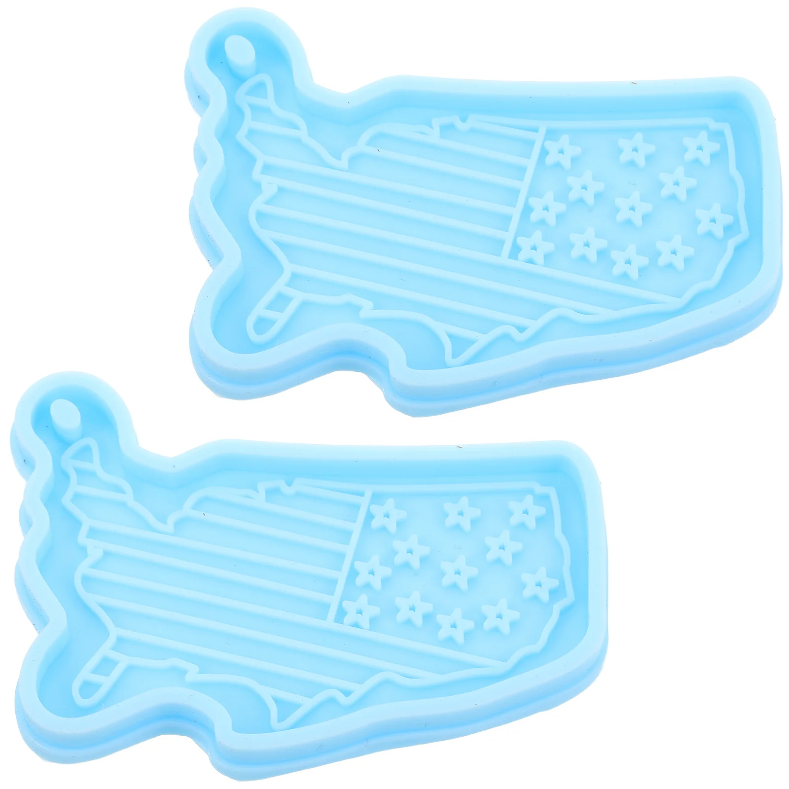 

2 шт., силиконовая форма на День независимости, карта США, смоляный брелок, кулон, эпоксидная форма, принадлежности для рукоделия, патриотические сувениры