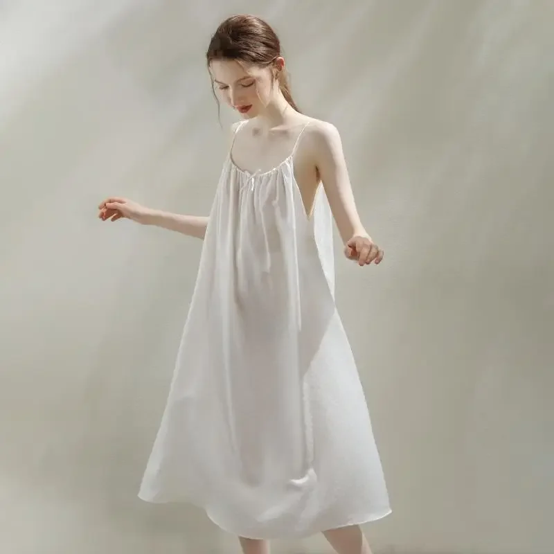 

Nightdress Summertime Slip Dress Drooping Texture Pajamas Female 140kg Comfort Ventilate Fat Sister Large Size New Style Fashion